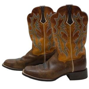 Ariat Women's Tombstone Hickory Marigold Embroidered Western Square Toe Boots